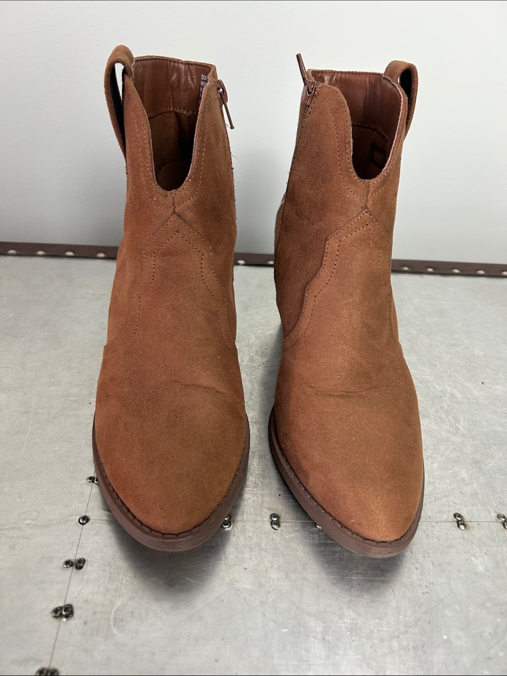 Sugar Brown Suede Ankle Booties